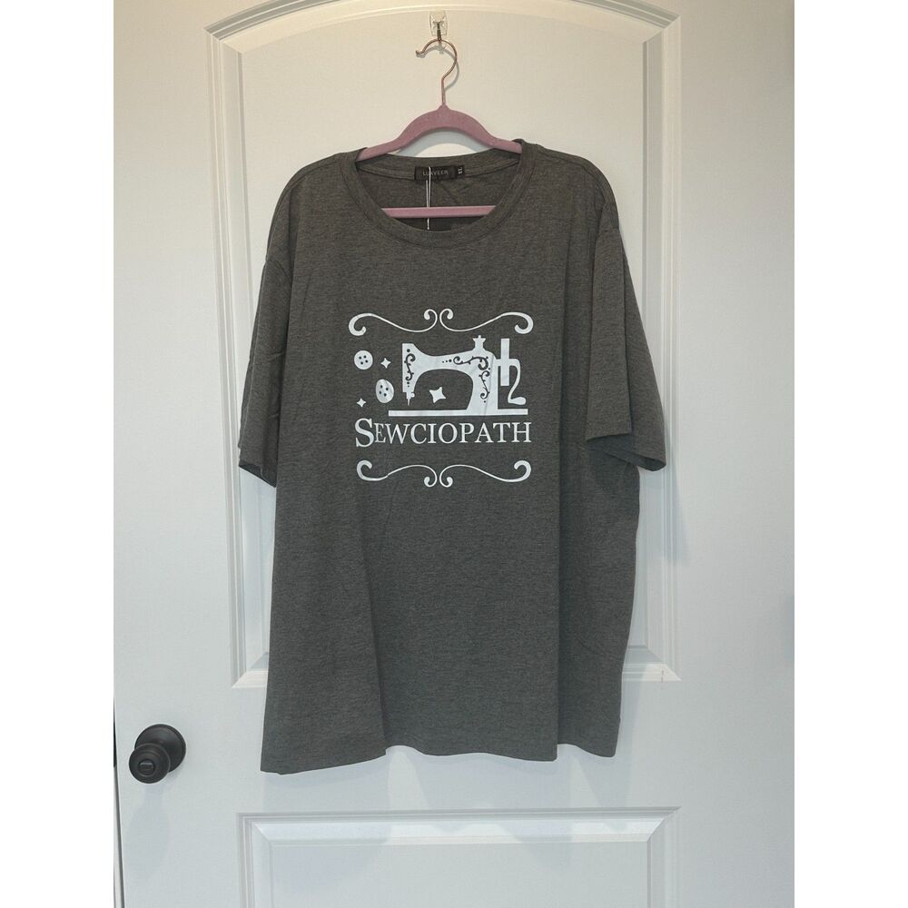 NWT Sewciopath Gray Short Sleeve T-Shirt Size XL